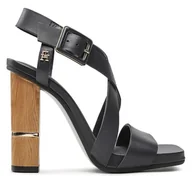 Sandały damskie - Sandały Tommy Hilfiger Hardware Block High Heel FW0FW07016 Granatowy - miniaturka - grafika 1