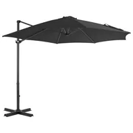 Parasole ogrodowe - vidaXL Parasol wiszący z aluminiowym słupkiem, 300 cm, antracytowy vidaXL - miniaturka - grafika 1