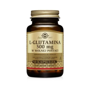 Solgar L-glutamina 500 mg 50 kapsułek - Suplementy naturalne - miniaturka - grafika 1