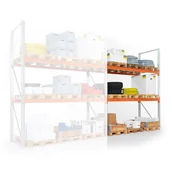 Szafy i regały magazynowe - B2B Partner Regał paletowy 2700x1800x800mm, 2 piętra, dodatkowy 141222 - miniaturka - grafika 1