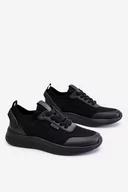 Sneakersy damskie - Damskie Wygodne Sneakersy Memory Foam System Big Star LL274414 Czarne-40 - miniaturka - grafika 1