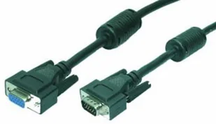 LogiLink 5m VGA kabel VGA VGA (D-Sub) Czarny - Kable komputerowe i do monitorów - miniaturka - grafika 1