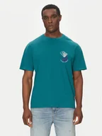 Koszulki męskie - Quiksilver T-Shirt EQYZT08033 Zielony Regular Fit - miniaturka - grafika 1