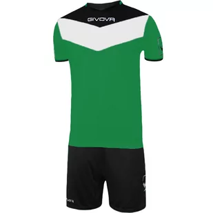 Komplet piłkarski dla dzieci Givova Kit Campo zielono-czarny - Odzież sportowa dziecięca - miniaturka - grafika 1