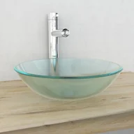 Umywalki - vidaXL Umywalka z matowego, hartowanego szkła 42 cm - miniaturka - grafika 1