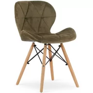 Krzesła - Brązowe tapicerowane drewniane krzesło - Zeno 4X - miniaturka - grafika 1