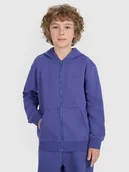 Bluzy dla chłopców - 4F Bluza dresowa rozpinana z kapturem chłopięca - niebieska 122 (6-7 lat) - miniaturka - grafika 1