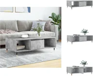 Ławy i stoliki kawowe - vidaXL Stolik kawowy betonowy szary 104x60x35 cm materiał drewnopochodny - Stoliki kawowe - miniaturka - grafika 1
