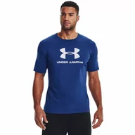 Koszulki sportowe męskie - Męski t-shirt z nadrukiem UNDER ARMOUR SPORTSTYLE LOGO SS - niebieski - miniaturka - grafika 1