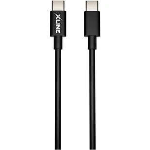 XLINE Kabel USB Typ C USB Typ C XLINE 60W 1 m Czarny UCK01-C C - Kable USB - miniaturka - grafika 1