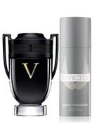 Zestawy perfum damskich - Paco Rabanne Invictus Victory zestaw EDP 100 ml + dezodorant 150 ml dla mężczyzn - miniaturka - grafika 1