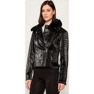 Kurtki damskie - GUESS Ramoneska DARCEY Slim Fit - miniaturka - grafika 1