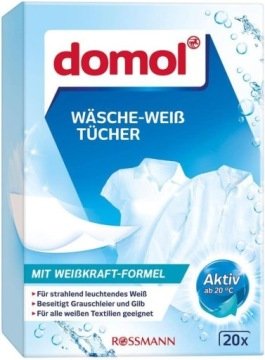Domol chusteczki do prania z wybielaczem 20 szt. z Niemiec