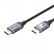 Kable komputerowe i do monitorów - Kabel przewód DisplayPort 1.4 Unitek 8K 60Hz 4K 240Hz 32,4Gb/s 3m Czarny - miniaturka - grafika 1
