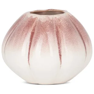 Wazon EUROFIRANY Evita 18 x 14 cm Kremowy - Wazony i flakony - miniaturka - grafika 1