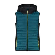 Kurtki i płaszcze dla chłopców - CMP - Kid Hybrid Vest Fix Hood, Boy, Deep Lake, 116 - miniaturka - grafika 1
