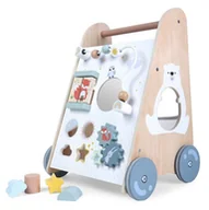 Chodziki - Drewniany chodzik pchacz wózek edukacyjny - miniaturka - grafika 1