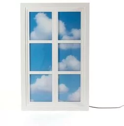 Seletti - Window 3 Lampa Ścienna/Lampa Podłogowa White/Light BlueSeletti - Lampy stojące - miniaturka - grafika 1