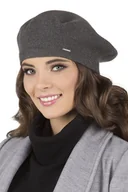 Czapki damskie - Vivisence 7005 Ciemnoszary Uni Nakrycie Głowy Beret - miniaturka - grafika 1