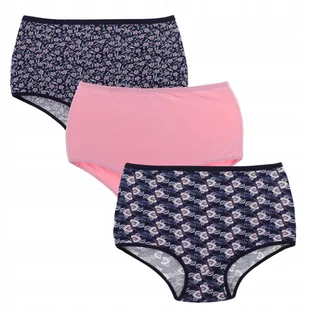 Figi Majtki Bawełniane Wysoki Stan Maxi Bikini Plus Size MORAJ 3-szt 8XL - Majtki damskie - miniaturka - grafika 1