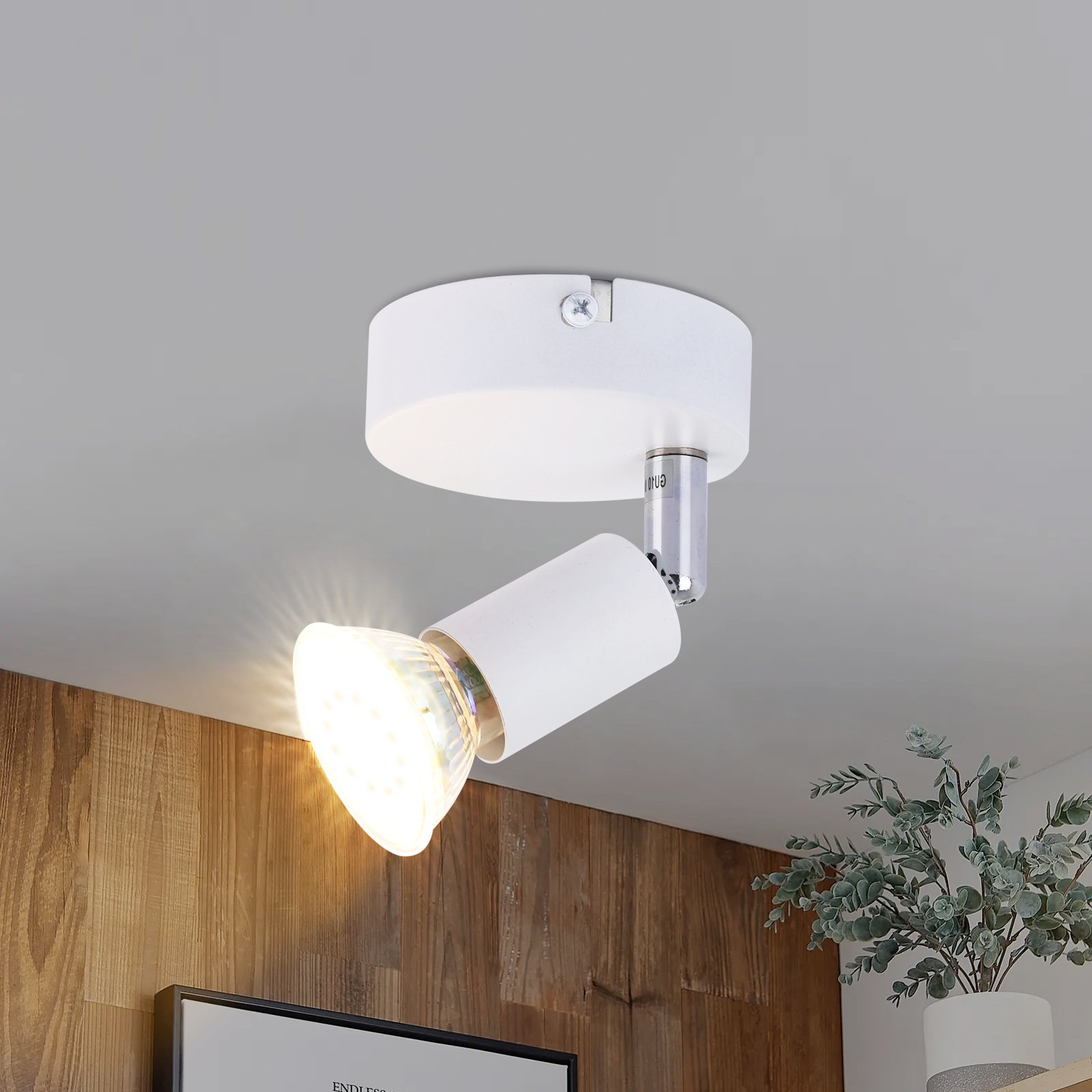 ZMH lampa sufitowa LED 1 płomień biała - lampa sufitowa GU10 ciepła biała lampa ścienna spoty nowoczesny reflektor sufitowy do sypialni łazienki kuchni przedpokoju biura