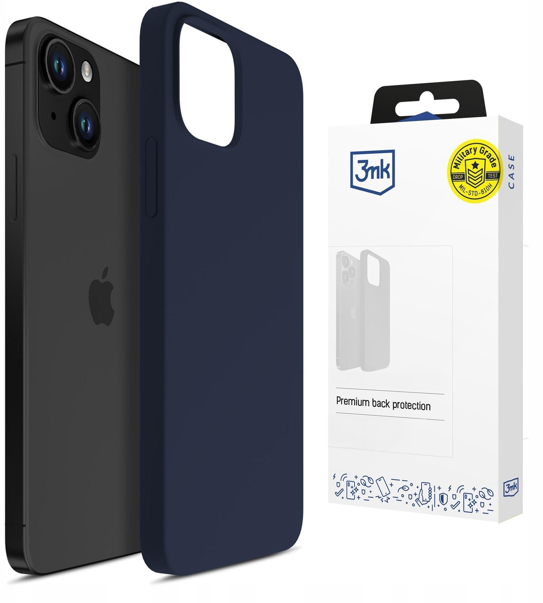 3MK Apple iPhone 15 Plus - 3mk Hardy Mellow Case Dark Blue