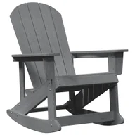 Fotele i krzesła ogrodowe - vidaXL Fotel bujany Adirondack Jasnoszary 73.5x92x90 cm HDPE - miniaturka - grafika 1
