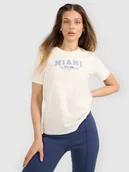 Koszulki i topy damskie - 4F T-shirt regular z nadrukiem damski - beżowy XS - miniaturka - grafika 1