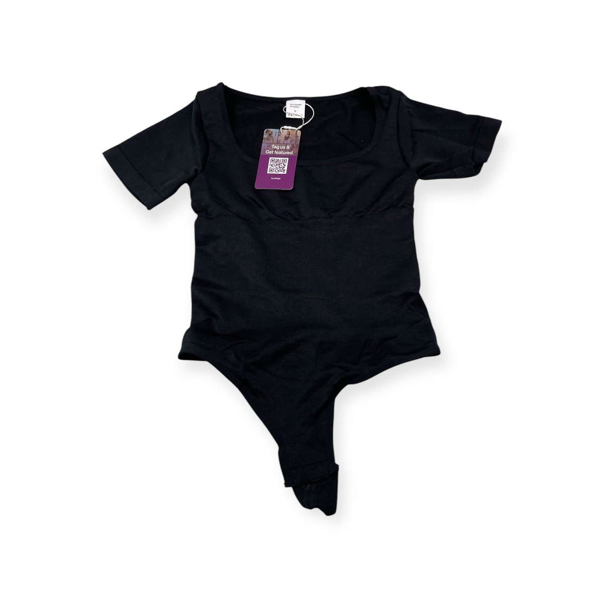 Body damskie z kwadratowym dekoltem i stringami L