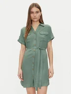 Sukienki - Vero Moda Sukienka koszulowa Bumpy 10325828 Zielony Loose Fit - miniaturka - grafika 1