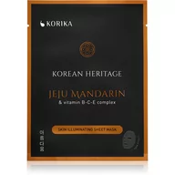 Maseczki do twarzy - KORIKA Korean Heritage Jeju Mandaring & Vitamin B-C-E Complex Skin Illuminating Sheet Mask maska rozświetlająca w płacie Jeju mandarin & vitaminc B-C-E complex sheet mask - miniaturka - grafika 1