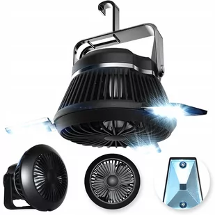 Wentylator Wentylator przenośny kempingowy z lampą LED Heckermann HM-04U01T - Wentylatory - miniaturka - grafika 1