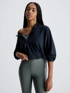 Kurtki damskie - Wiatrówka damska Calvin Klein 00GWS3O500 XS Czarna (8720107266629) - miniaturka - grafika 1