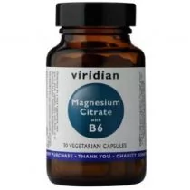 Viridian Magnesium Citrate / Magnez z Witaminą B6 (30 kapsułek)