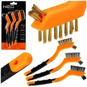 Materiały ścierne - Zestaw szczotka druciana 3 x 7 rzędów 3 sztuki - miniaturka - grafika 1