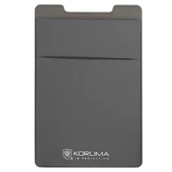 Etui na dokumenty i karty - Przyklejane etui z lycra na kartę (szary) - miniaturka - grafika 1