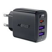 Ładowarki do telefonów - Ładowarka Acefast A57 PD 35W GaN 2 x USB-A + USB-C z 3 portami - czarna - miniaturka - grafika 1