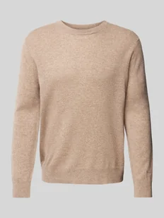Sweter z dzianiny z kaszmiru z okrągłym dekoltem - Swetry męskie - miniaturka - grafika 1