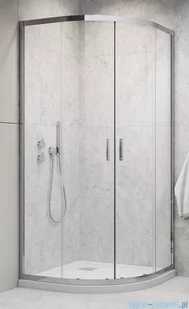 Brilis Alienta E kabina półokrągła 80x90 szkło przejrzyste 10248090-01-01 - Kabiny prysznicowe - miniaturka - grafika 1