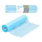 Kosmetyczne akcesoria jednorazowe - Podkład higieniczny na rolce 70cm x 50cm niebieski 20g MedixPro 100szt - miniaturka - grafika 1
