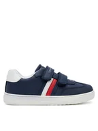 Buty dla chłopców - Tommy Hilfiger Sneakersy Stripes Low Cut Lace Velcro Sneaker T1X9-33840-1269 S Granatowy - miniaturka - grafika 1