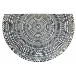 Dywanik półokrągły dekoracyjny LDY-67 ciemnnoszary 90 x 60 cm - Dywany - miniaturka - grafika 1