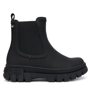 Botki Tommy Hilfiger T3X5-34130-1355999 S Czarny - Buty dla dziewczynek - miniaturka - grafika 1