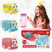 Bańki mydlane - BAŃKOWY Autobus do robienia BANIEK MYDLANYCH efekty świetlne dźwiękowe - miniaturka - grafika 1