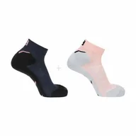 Skarpetki i podkolanówki sportowe - Skarpety Salomon Speedcross Ankle 2pack India Ink / Peachy Keen - miniaturka - grafika 1