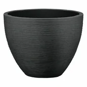 Donice - Donica plastikowa Rillen śr.40 cm antracytowa Vog - miniaturka - grafika 1