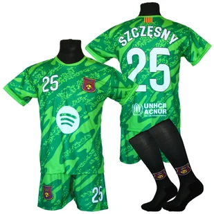 Strój piłkarski dla dzieci SZCZĘSNY Barcelona - komplet sportowy + gratis - Piłka nożna - miniaturka - grafika 1