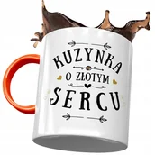 Kubki - Kubek Pomarańczowy Dla Kuzynki na Urodziny Prezent z Nadrukiem ze Zdjęciem + Opakowanie na prezent (wzór 04) - miniaturka - grafika 1