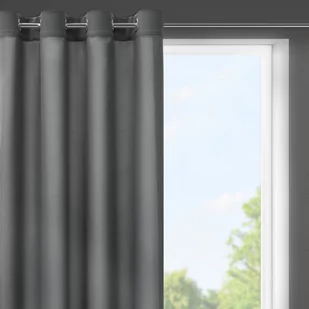 Eurofirany Euro Firany Zasłona Rita 140 x 175 Grafitowy 1220530 - Zasłony - miniaturka - grafika 1