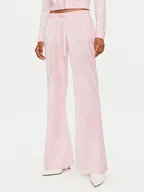 Spodnie sportowe damskie - Juicy Couture Spodnie dresowe Caisa JCSEBJ008 Różowy Slim Fit - miniaturka - grafika 1